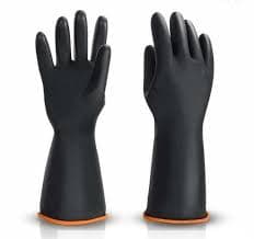Rubber cleaning gloves